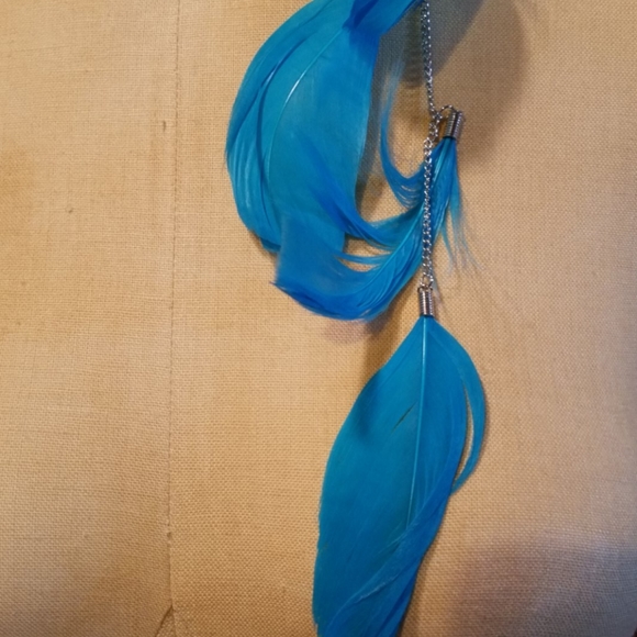 Beautiful handmade feathers errings - Picture 2 of 2